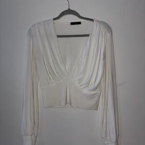 Elegant White Long Sleeve Top
